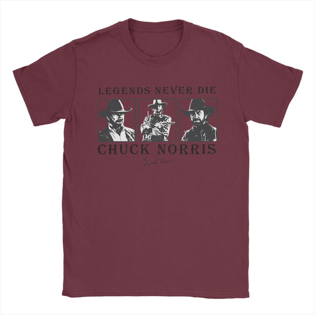 T-shirt Homme RIP CHUCK NORRIS Les Légendes Ne Meurent Jamais T-shirts Harajuku T-shirt d'Été Streetwear Vêtements en Coton Grande Taille