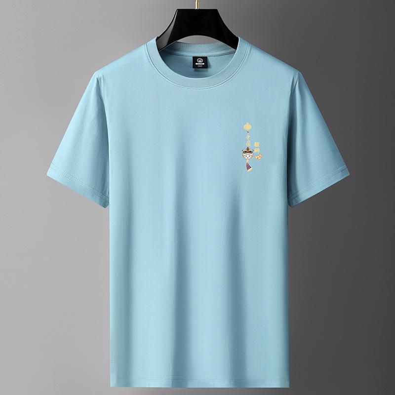 Herren Locker Baumwolle Kurzarm Sommer T-Shirt