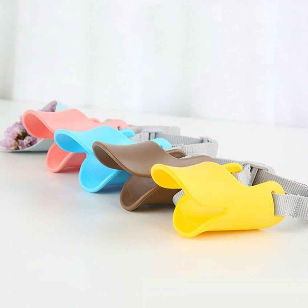 Duck Dog Mouth Muzzle TPR Pet Mouth Cover Cute Dog Mask  Small Large Dog