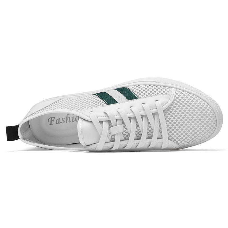 Trendy Business Men's Genuine Leather Casual Shoes Lace Up Young White Men's Dress Shoes Outdoor Walking Soft Luxury Shoes Man