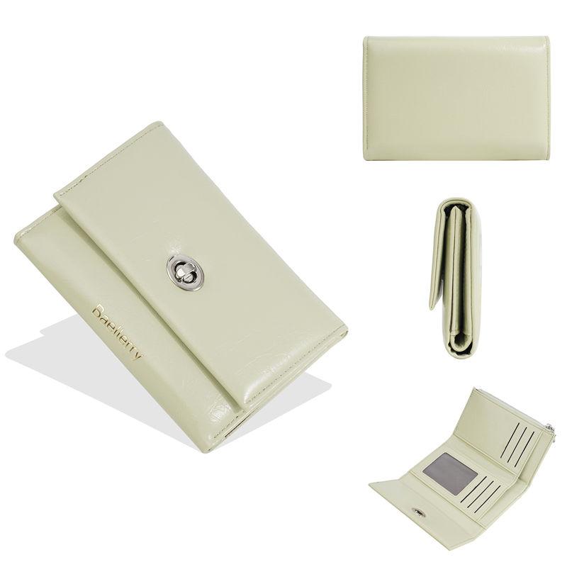 

Baellerry Women Fashion Tri-fold Wallets Casual Design Card Holder Purse for Ladies Hasp Coin Purses Money Bags 15*10*2.5cm