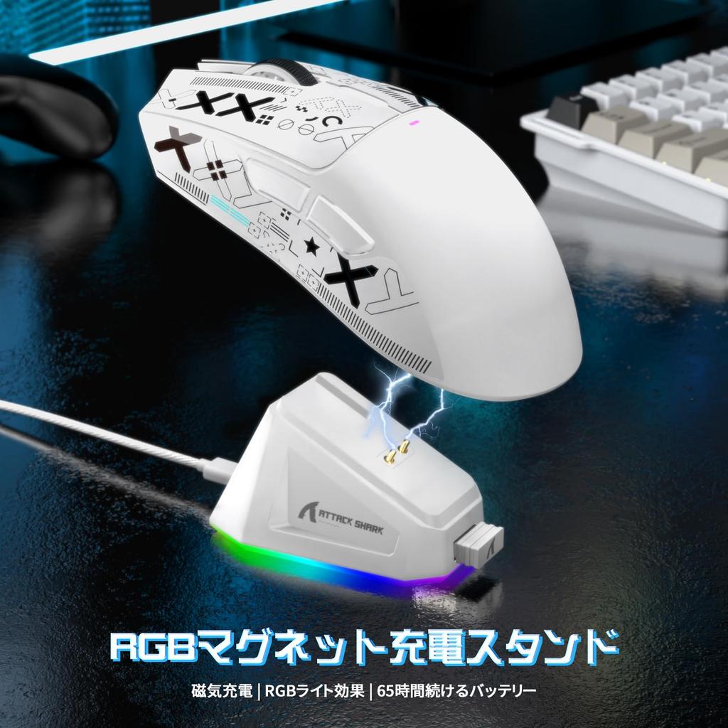 MAMBASNAKE x ATTACK SHARK eSports Rapid Trigger Tastatur und Maus 8K Gaming Tastatur und Maus RT Genauigkeit Magnetisch 3 Kabellos Magnetische Tastatur