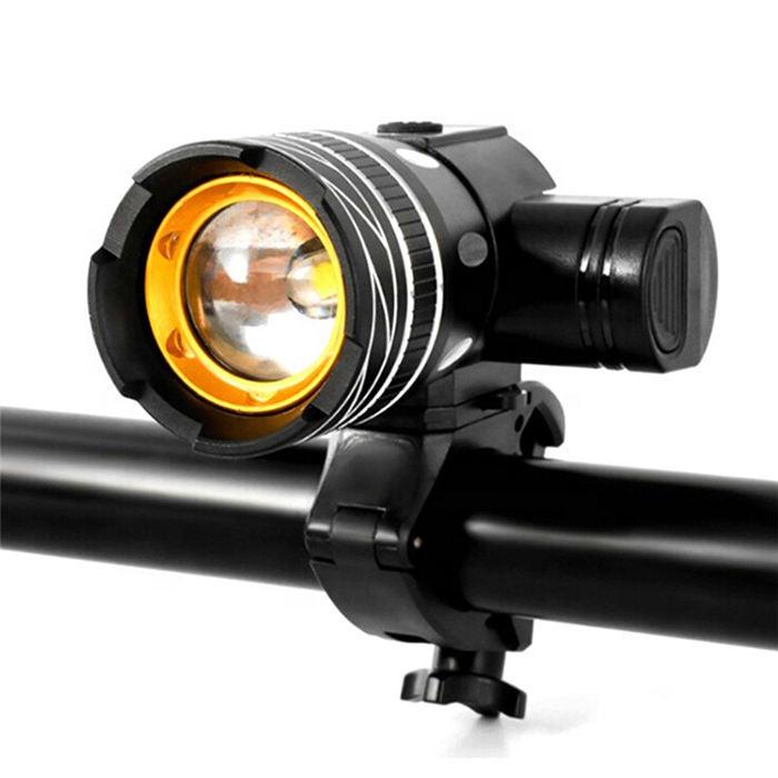 Bicycle Light USB Rechargeable Night Riding Mountain Bike Aluminum Alloy Front Light 10