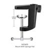 Abaodam 2-Piece Aluminum Alloy Microphone Clamp Holder Base Non-slip Desk Clamp Black