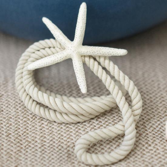 Curtain Tiebacks with Starfish Ties Thickened Cotton Shape Decorative Curtain Linen Rope Holders