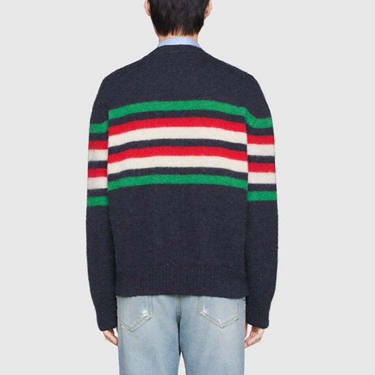 Vorjahres-gestreifter Pullover mit GG-Detail 633614-XKBIP-4804
