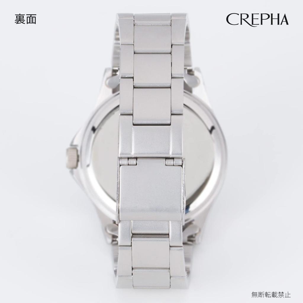 [Klefa] Analog Men's Watch Solar Rechargeable Metal Band Silver SM-AM170-WTS