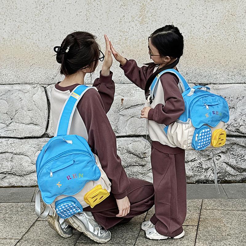 Cute Mushroom House Design Childrens Backpack Breathable Canvas For Kids