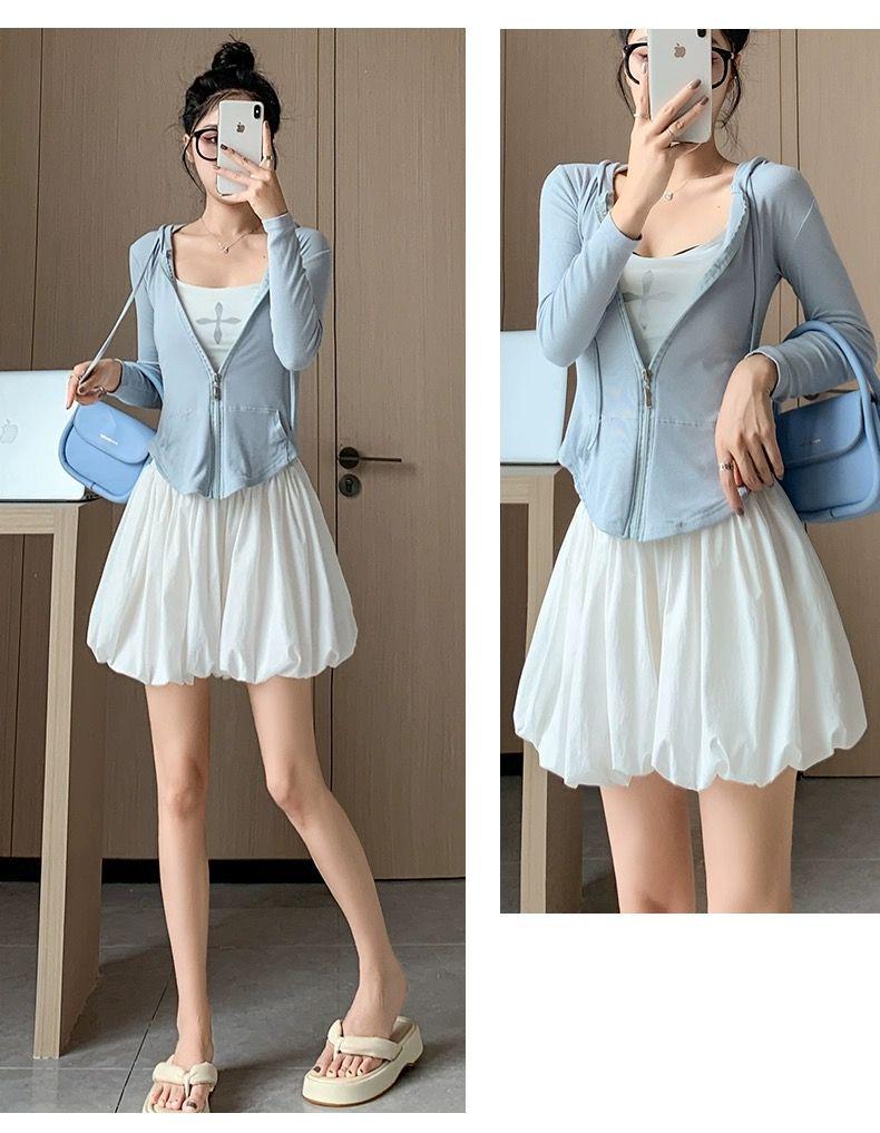 Women's Summer High-Waist Pleated Skort - Slimming, Girly Style, New Arrival