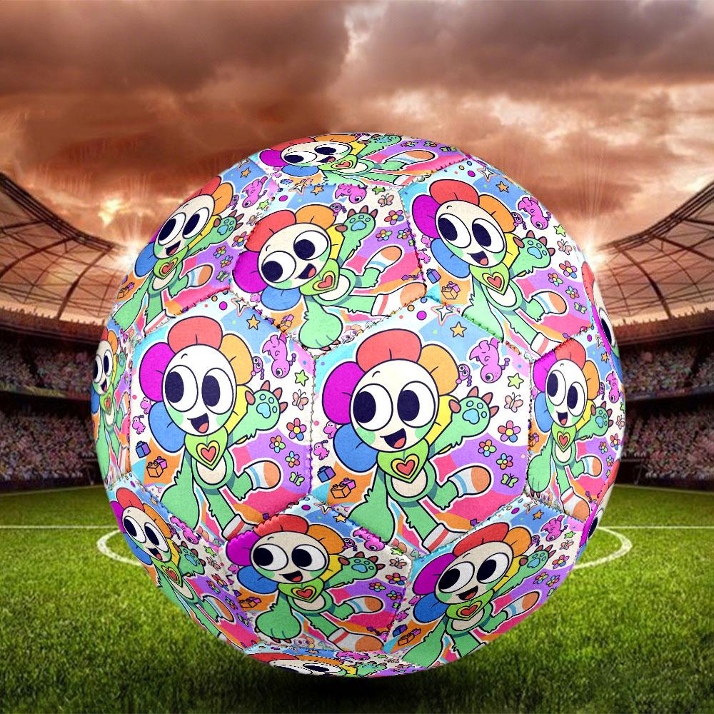 Dandy's World Print Size 5 Soccer Ball, Standard Match Football for Sports Game and Team Practice, Ideal Gift for Soccer Fans