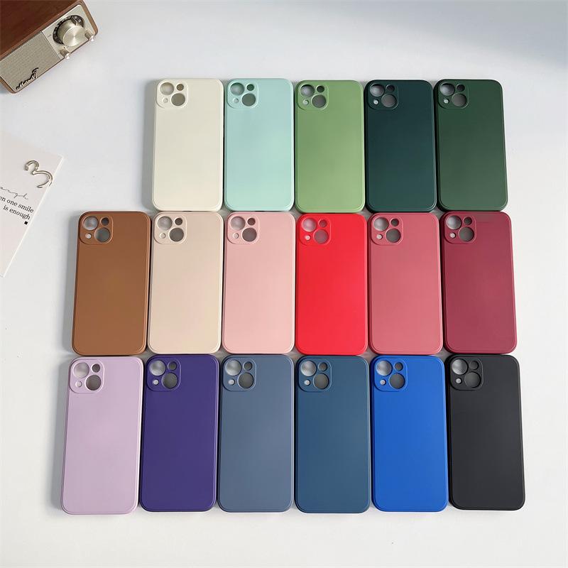 For IPhone 17 ProMax Phone Case 15pro Liquid Silicone for Apple 16E Built-in Velvet 14 Spray Paint 13