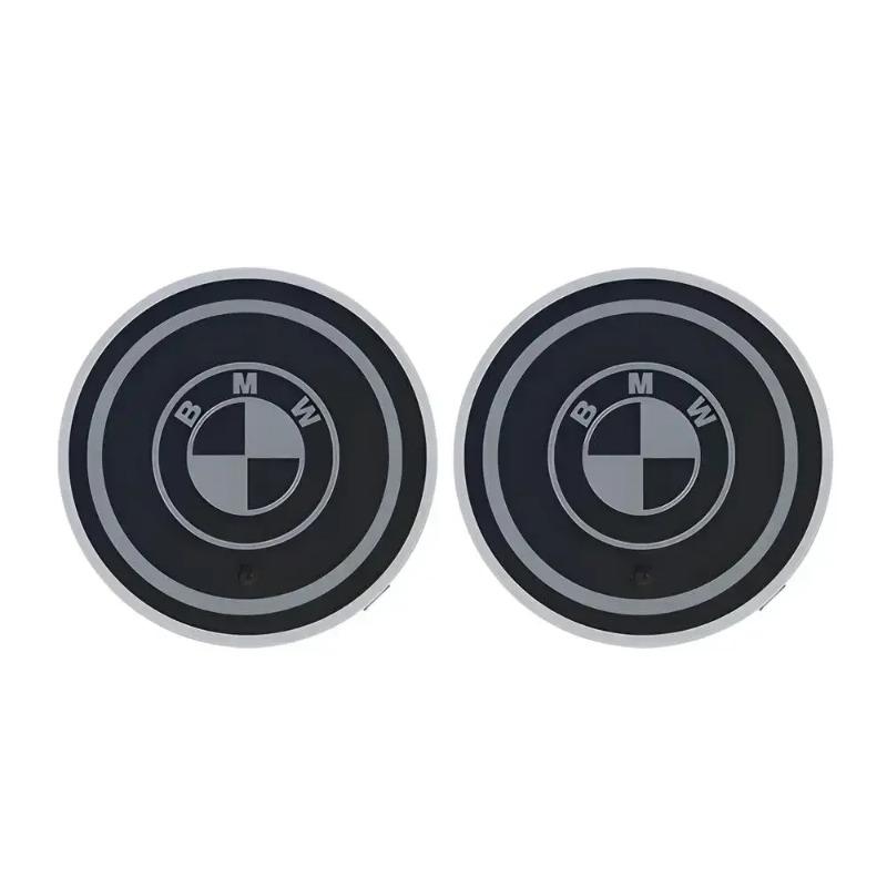 

2PCS Car Central Control LED Water Coasters For BMW M E46 E90 F30 E39 F10 X1 X2X3X4X5 7-color Switching Cup Holder Lamp Car Supplies