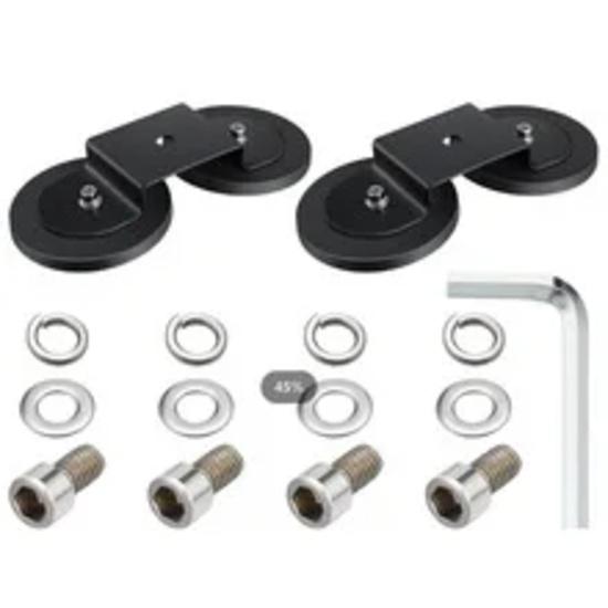 

Universal Magnetic LED Light Bar Brackets With Rubber Padding Heavy-Duty Work Light Mounts for Off-Road Vehicles Trucks Tractors 1set Black