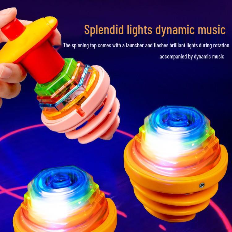 Children's Rotating Light & Sound Toy: Educational Outdoor Music Gyro with Colorful Lights for Boys and Girls Ages 2-3