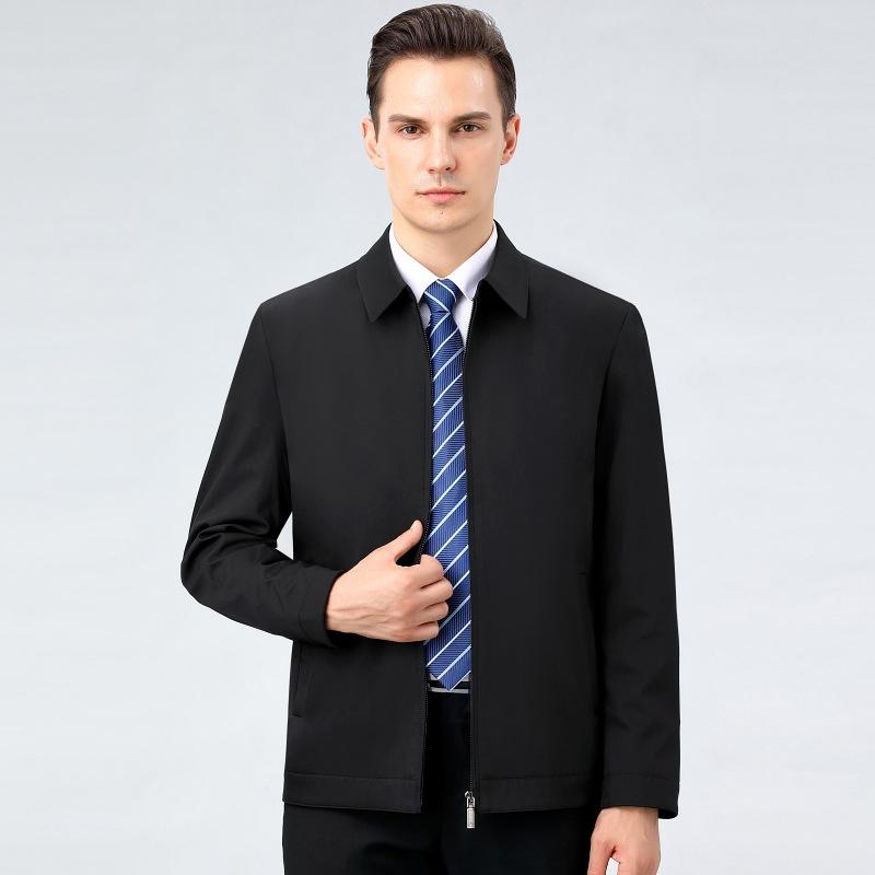 Mulberry Silk Jacket for Men In Spring and Autumn, Middle-aged and Elderly Fathers, Leading Cadres, Civil Servants, Administrative Business Jackets