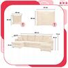 Bonito BIG Corner Sofa Bed with Sleeping Function Family Meble Corduroy Beige