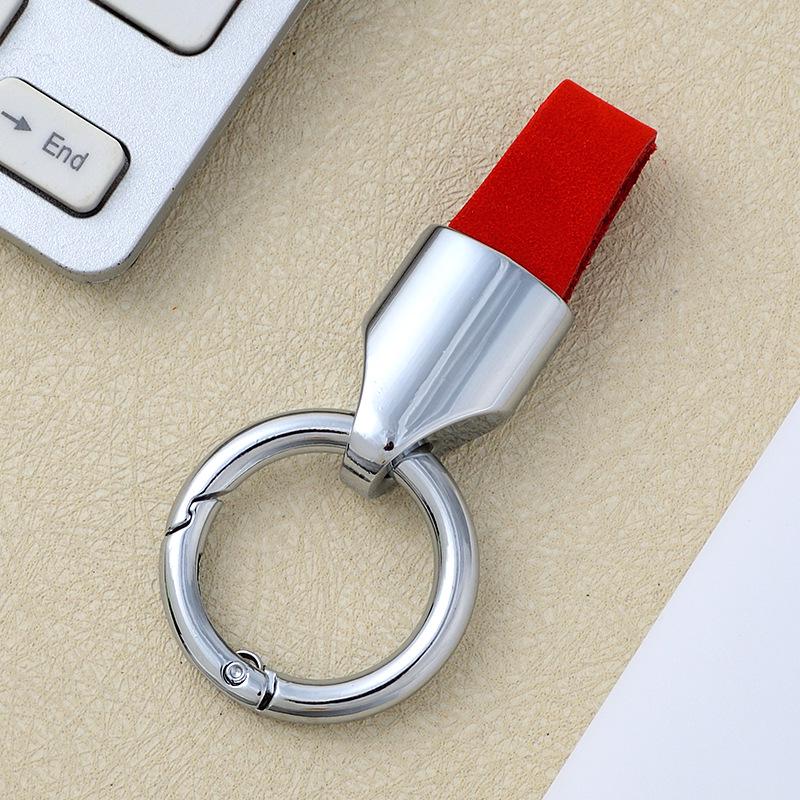 Personalisierter Auto-Schlüsselanhänger für Herren - Kurzer Anti-Verlust-Leder-Schlüsselanhänger mit aufgedrucktem Logo