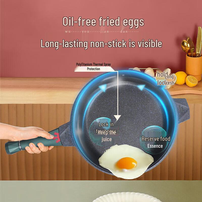 TIBORANG Grace Blue Diamond Titanium Multi-purpose Fry Pan 28cm