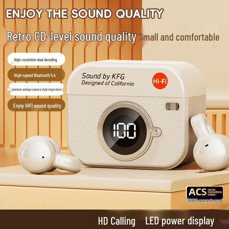 Q87 Retro Clip-On True Wireless Bluetooth Earbuds for Sports and Running
