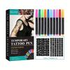 Temporäres Tattoo Stift Set, Mehrfarbig, Temporäres Tattoo Kit für Gesicht und Arme, DIY Make-up, Graffiti Dekoration Tattoo, Einfach aufzutragen