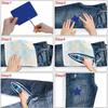 26 Stück Jeansflicken Aufbügler Jeansflicken 26 Farben Aufbügler für Jeansjacken Kleidung Reparatur und Dekoration