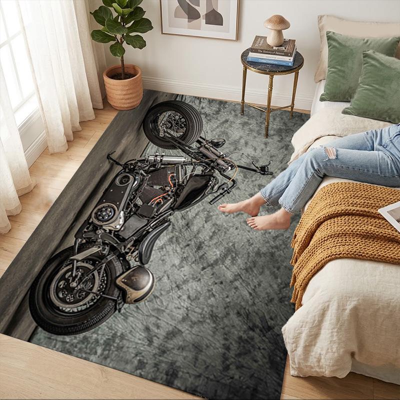 Motorcycle Art Living Room Nonslip Area Rug Soft Carpet For Bedroom Game Playroom Sofa Office Home Decor Doormat Christmas Gift C9301768