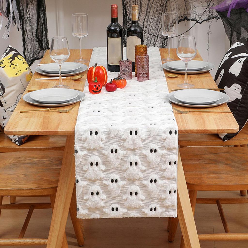 Halloween Runner Halloween Fun Table Runners Decoration Festive Gothic Tablecloth For Dining Holiday Gathering Kitchen Counter
