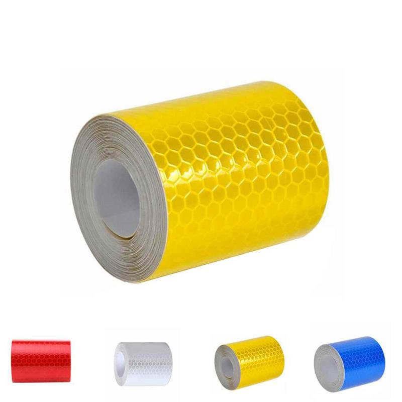 Car Reflective Tape Decoration Stickers Warning Safety Reflection Tape Film Auto Reflector Sticker  Red