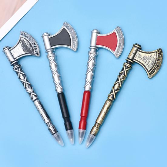 Ballpoint Pen with Push-Button Core Extraction 0.5mm Black Ink Smooth Writing Non-Smudge Shovels Shape Smooth Writing