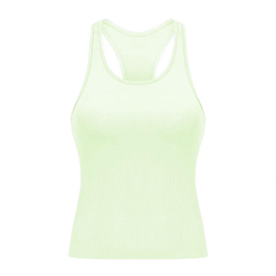 EBB TO STREET Damski Długi Top do Jogi z Dekoltem Racerback i Wkładkami na Biust