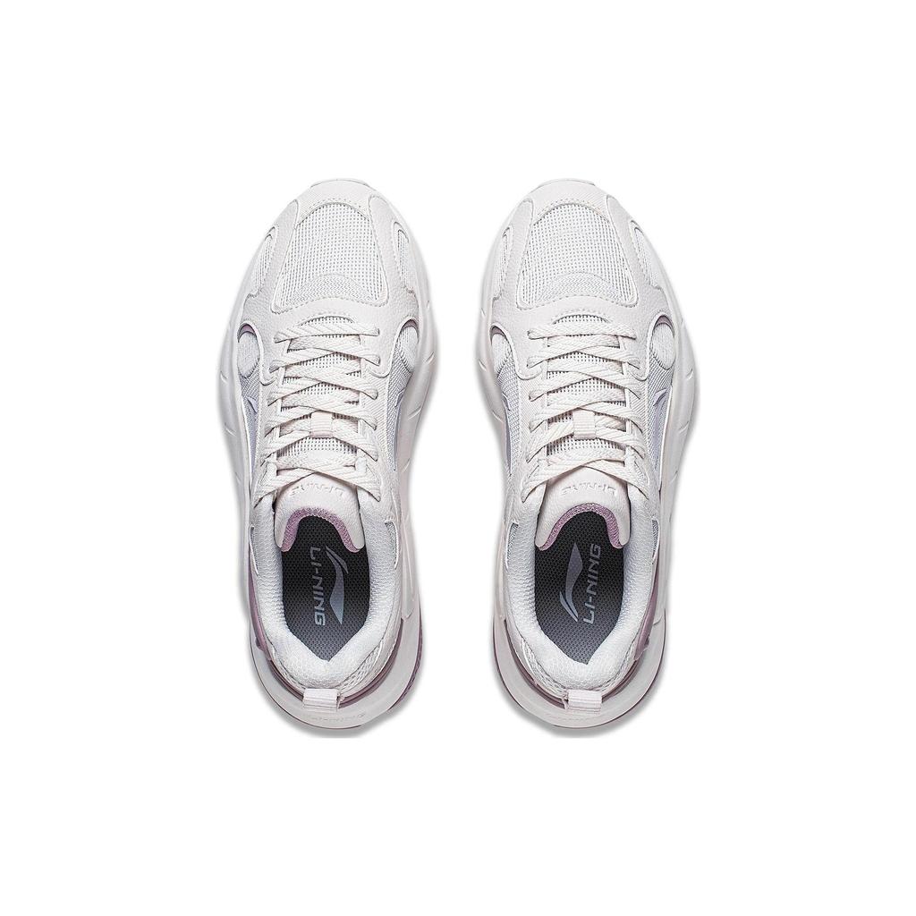 Li Ning Chaussures Décontractées Basses Collection Vie Sportive Femme Sable Blanc Gris AGCT392-3