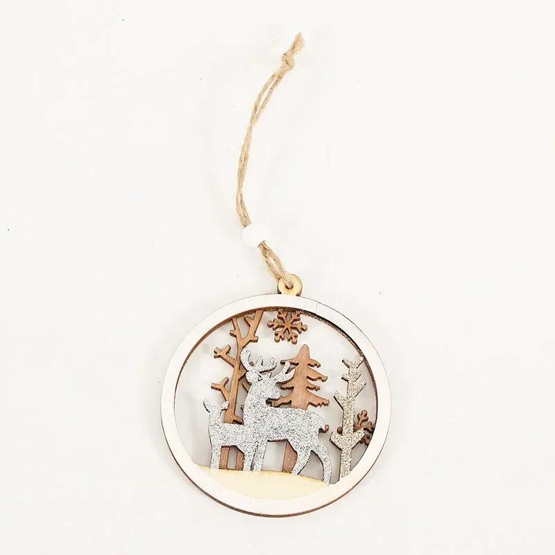 

Christmas Home Decoration Atmosphere Style Pendant Wooden Crafts Party Christmas Tree Small Gift Pendant Party Decor Supplies