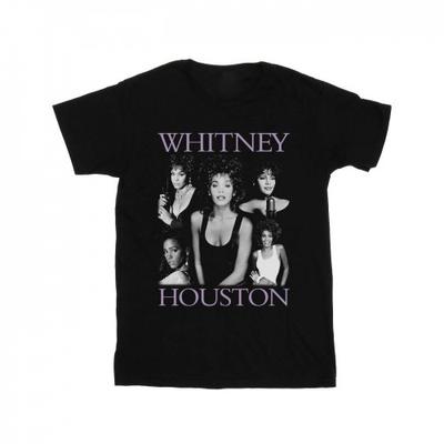Camiseta feminina/feminina de algodão com múltiplas poses Whitney Houston