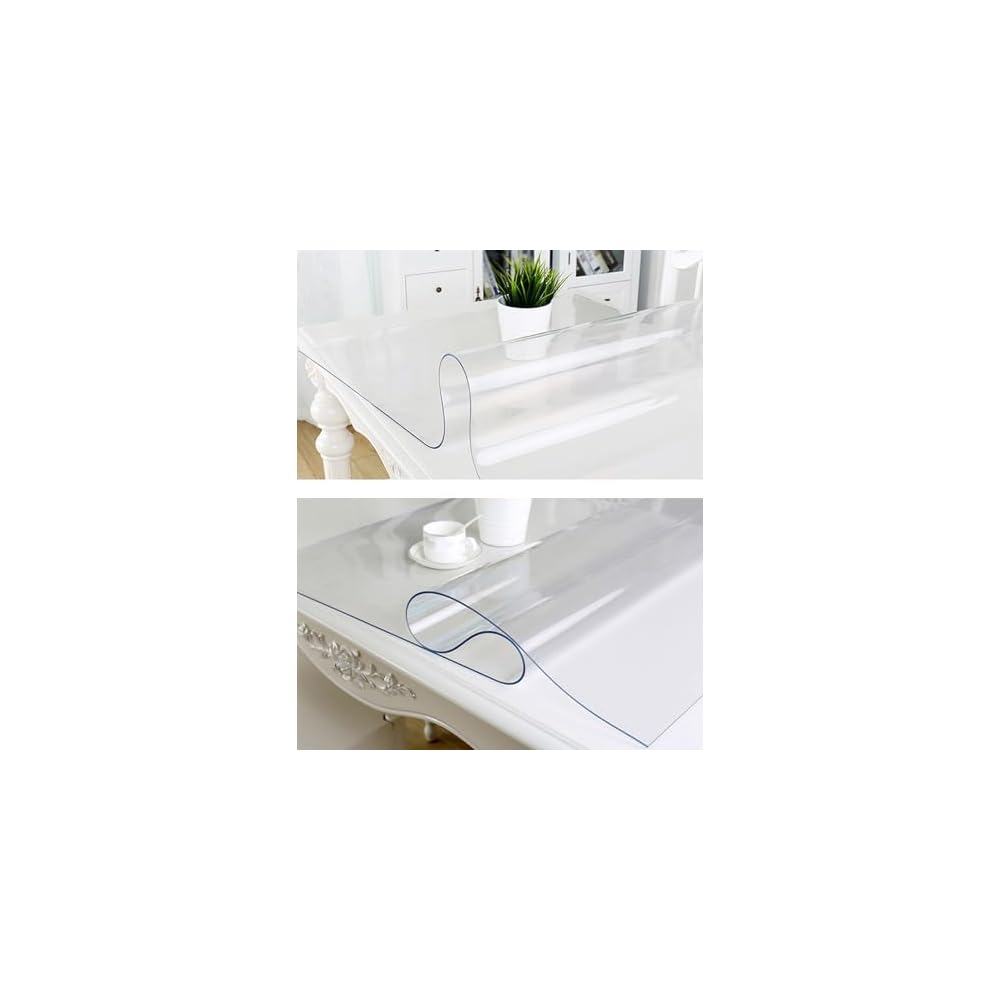 YAHUO Office Supplies PVC Desk Mat, Transparent Table Mat, Vinyl Mat, 1mm Thick, for Study Desks