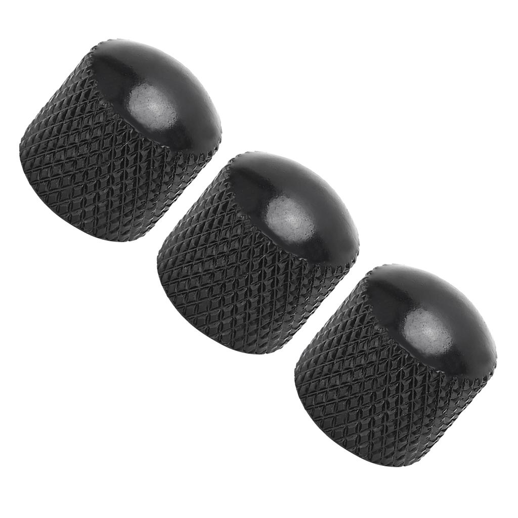 3Pcs Guitar Control Knob Volume Tone Fit Top Set Kit Instrument Accessory ReplacementBlack