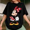 T-shirt da donna Minnie Mouse Cartone Animato Estate 2026 Casual Cotone Manica Corta Top Grafica Disney Stampa Oversize Streetwear