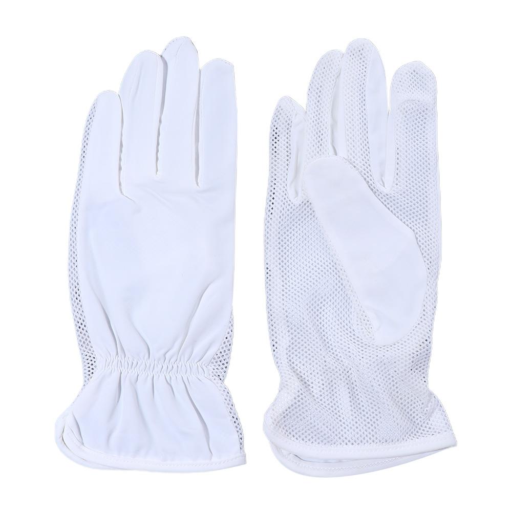 Women Thin Breathable Ice Silk Anti-UV Summer Sunscreen Gloves Mittens Driving Gloves Touch Screen