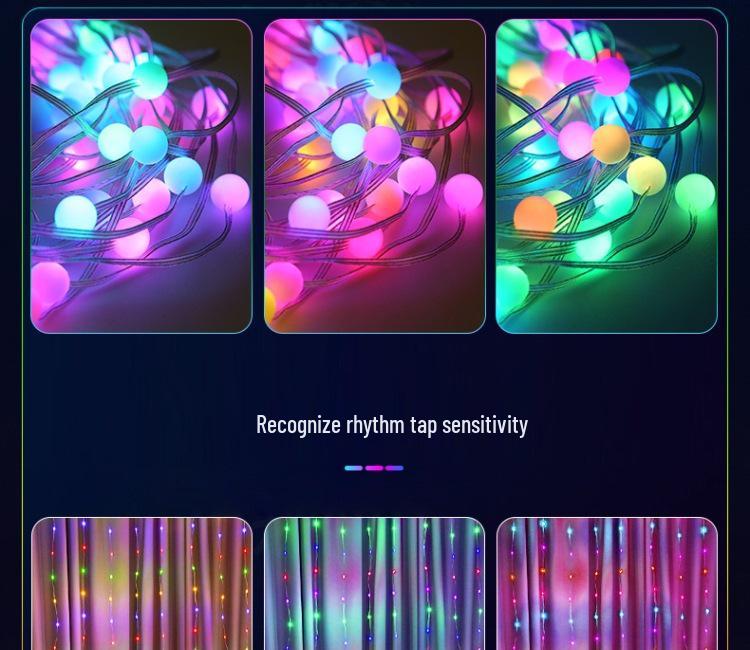 Iridescent Star String Lights: USB-Powered Ambient Decor for Outdoor Camping and Holidays