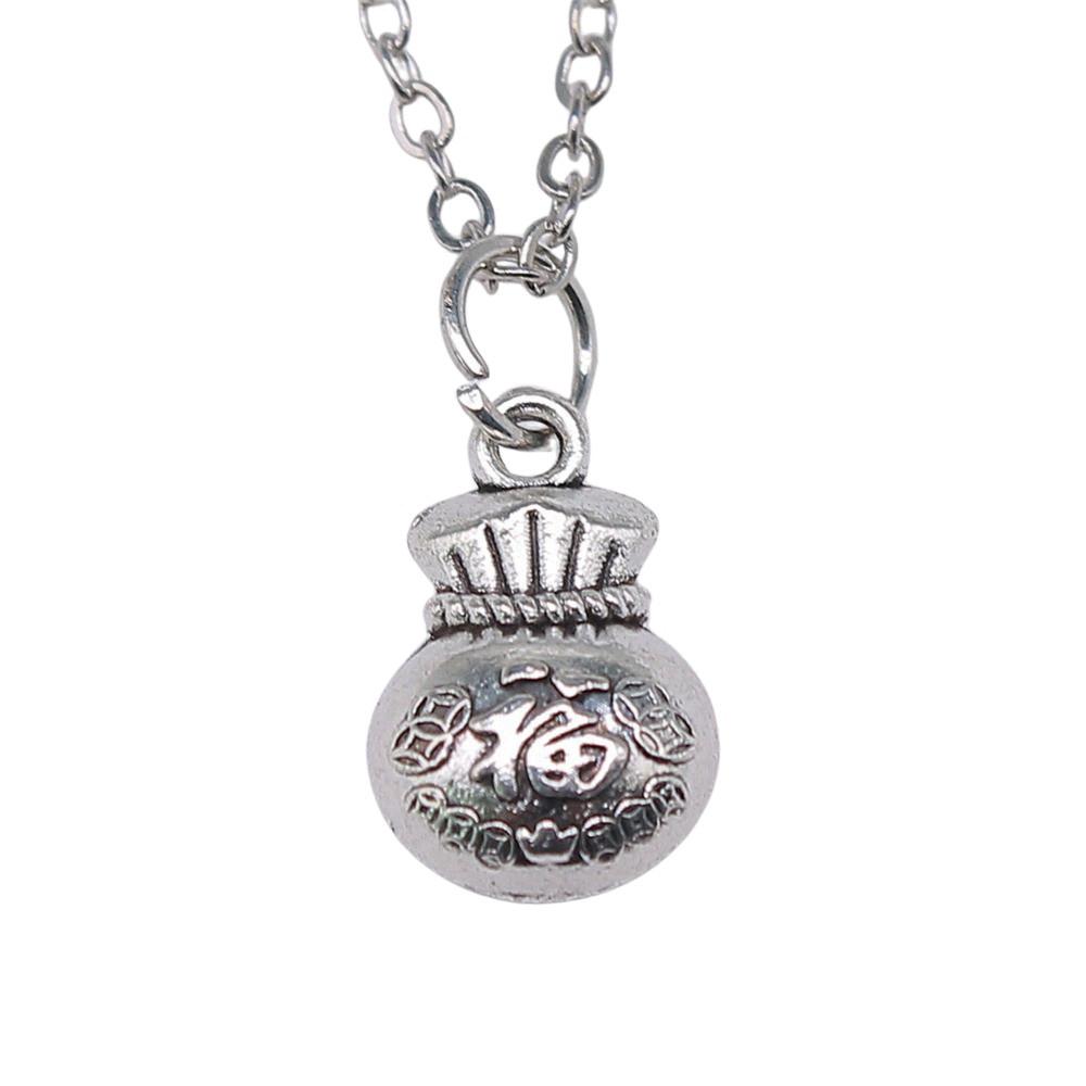 Knot Pendant Necklace Talisman Amulet Celtic Occult Protection Jewelry 40cm Short Chain