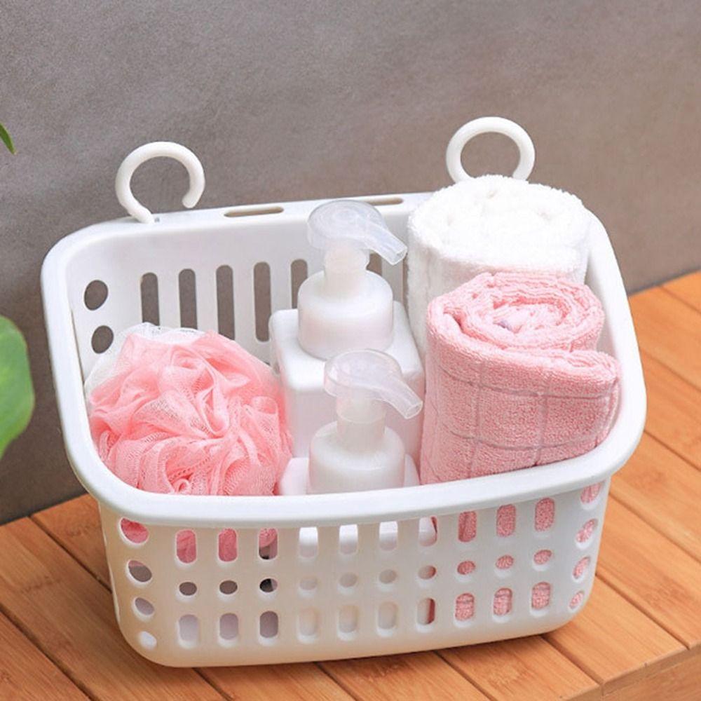 Plastic Hanging Storage Basket Stretchable Sundries Hanging Basket Portable Bath Basket  Bathroom