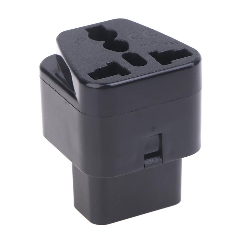 2 v 1 Napájecí adaptér IEC 320 C14 samec na C13 samice PDU/UPS C13 Univerzální samice AU/US/UK/EU Speciální konverzní zástrčka