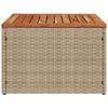 VidaXL Table de jardin beige 55x55x37 cm résine tressée et bois acacia 366064