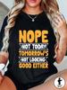 Women'S Casual Short-Sleeve T-Shirt with Today'S Not a Good Day Print - Round Neck Summer Top, Mac
