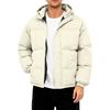 Herren Oversized Casual Daunenjacke mit langen Ärmeln und Kapuze