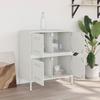 VidaXL White Buffet 68x39x79 Cm Steel, Cabinet, Cupboard, High Buffet, Side Cabinet, Storage Cabinet, Organizer 842957