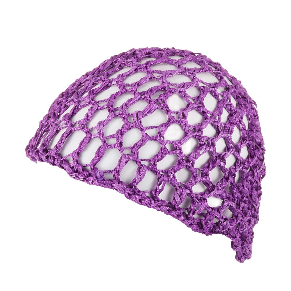 1PC Soft Knit Hair Net Rayon Knit Snood Hat Mesh Hair Care Cap Crochet Sleeping Night Cover Turbans Styling Tool Accessories