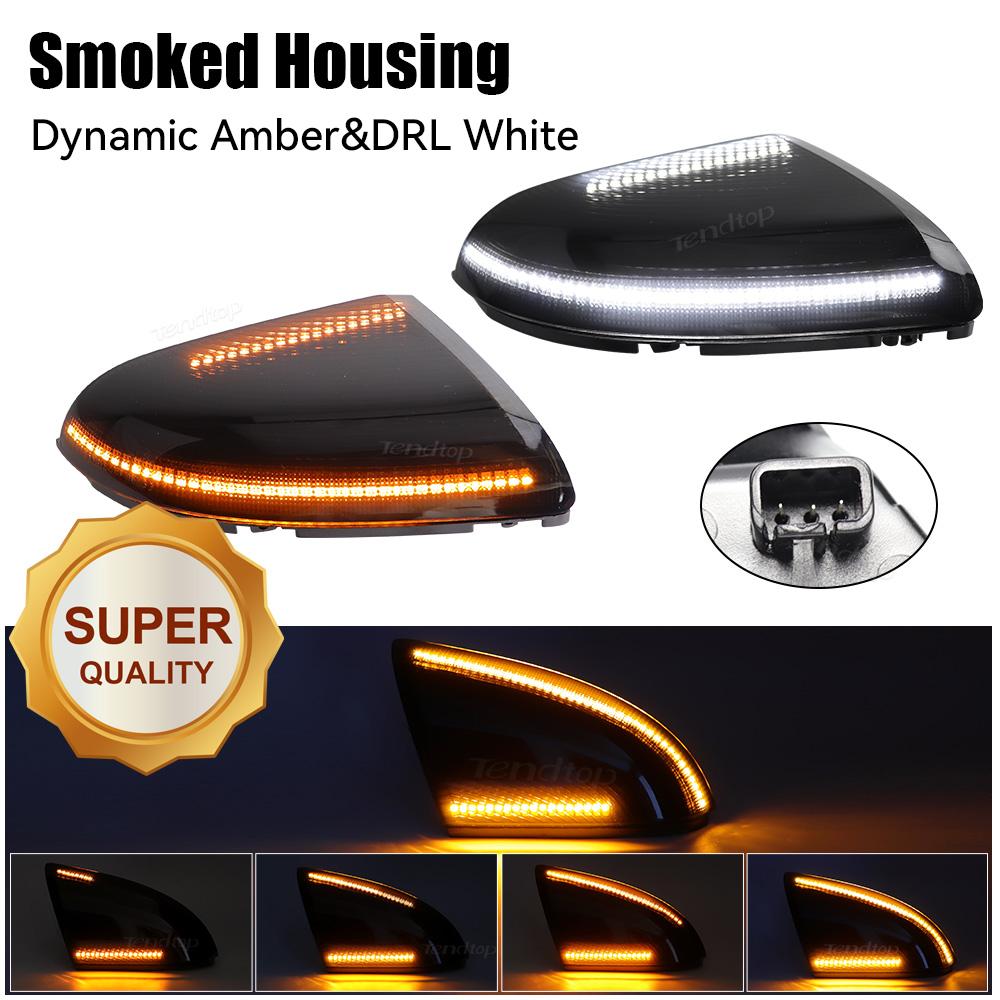 For Dodge RAM 1500 2500 3500 Sequential Turn Signal Lights Mirror Indicator Dynamic DRL Blinker Switchback signal Lamps 2&LED
