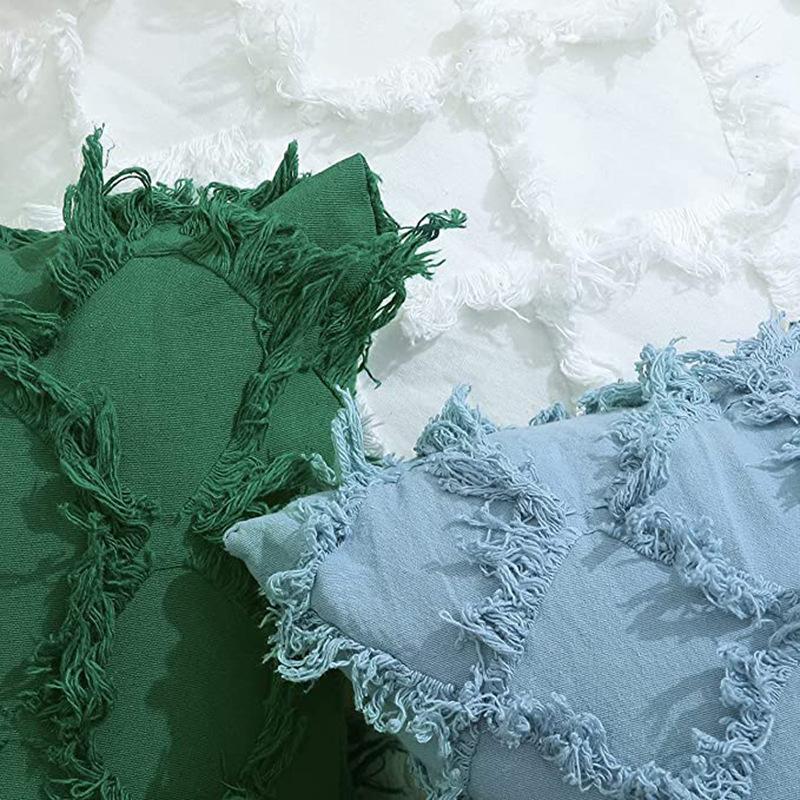 Pillow Home Pillow Cover Double-sided Cotton Linen Checkered Back Pillow Cushion Sofa Lumbar Pillow