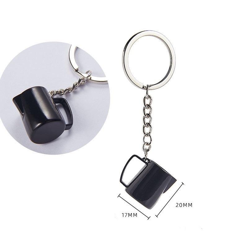 Coffee Supplies Key Chain Fashion Zinc Alloy Key Chain Coffee Appliance Accessories Design Key Chain Decoration Holiday Gift