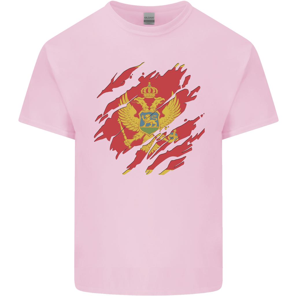Torn Montenegro Flag Montenegrin Day Football Unisexs Light Cotton TShirt